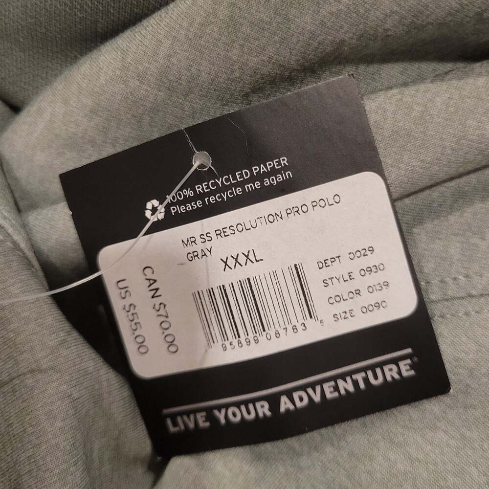 Eddie Bauer Men's Resolution Short Sleeve Polo Gray Size 3XL,NWT - Picture 5 of 6